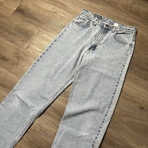 VTG Levi's 550 Jeans Men's 32x35 Light Wash Faded Distressed Tapered Leg USA 90s